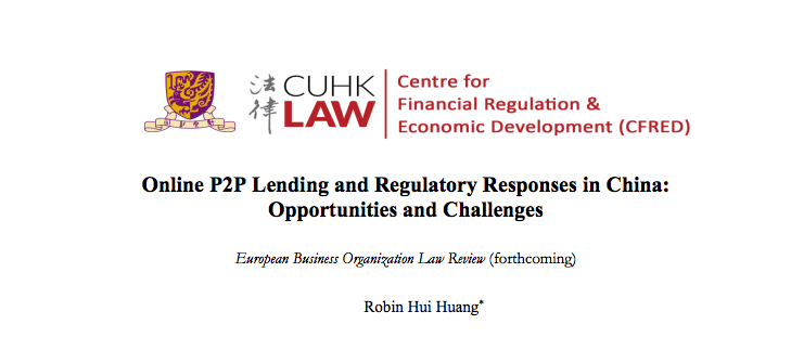Online P2P Lending and Regulatory Responses in China 2017