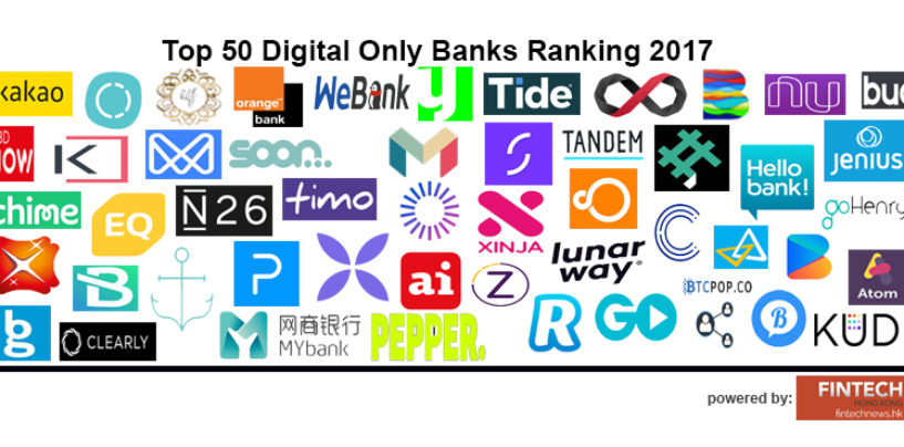 Top 50 Digital Only Banks Ranking 2017