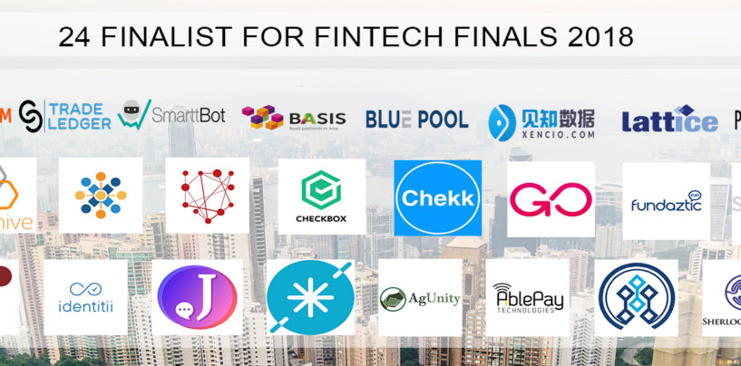 24 Fintech Finalists for the Fintech Finals in Hong Kong in January 2018