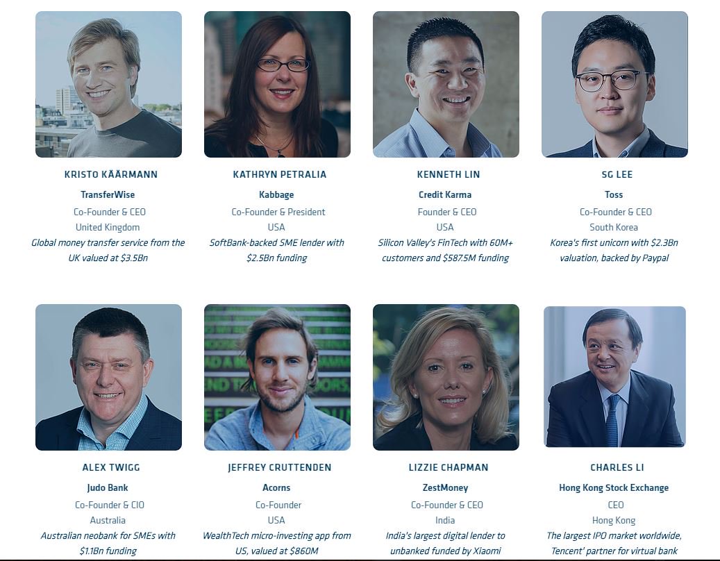 Fintech founders and CEOs attending Hong Kong Fintech Week 2019, @hongkongfintech, Twitter